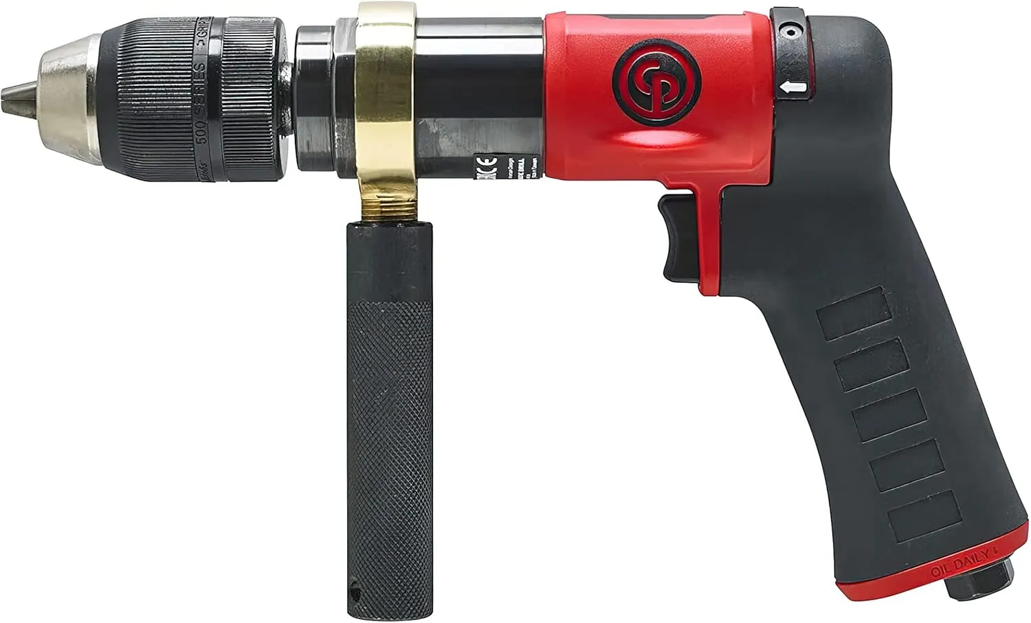 Chicago Pneumatic CP9288C - Air Power Drill, 1/2 Inch (13 mm), Keyless Chuck, Pistol Handle, 0.48 HP / 360 W, Stall Torque 16.2 ft. lbf / 22 NM, 600 RPM, Hand Drill, Power Tools & Home Improvement