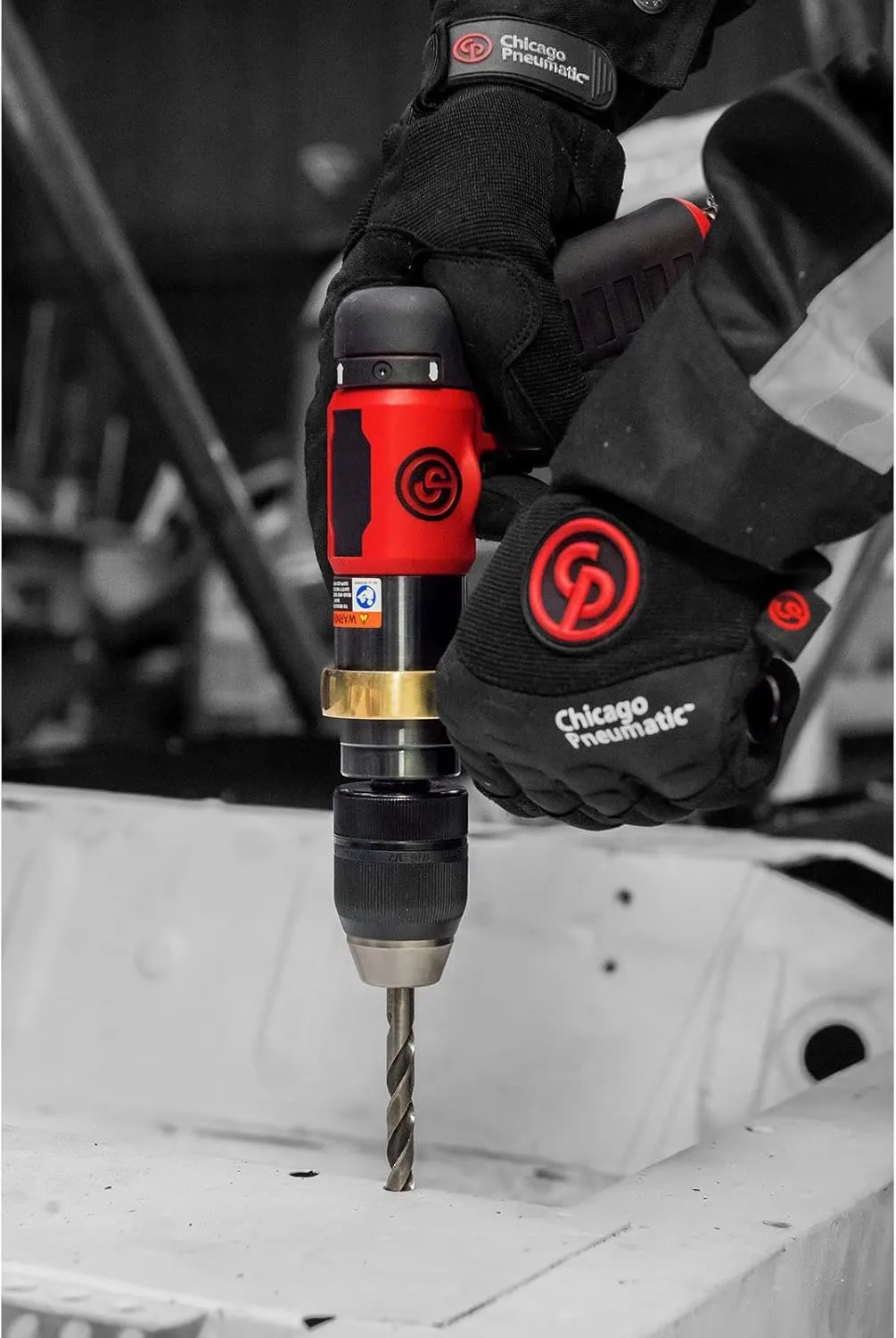 Chicago Pneumatic CP9288C - Air Power Drill, 1/2 Inch (13 mm), Keyless Chuck, Pistol Handle, 0.48 HP / 360 W, Stall Torque 16.2 ft. lbf / 22 NM, 600 RPM, Hand Drill, Power Tools & Home Improvement