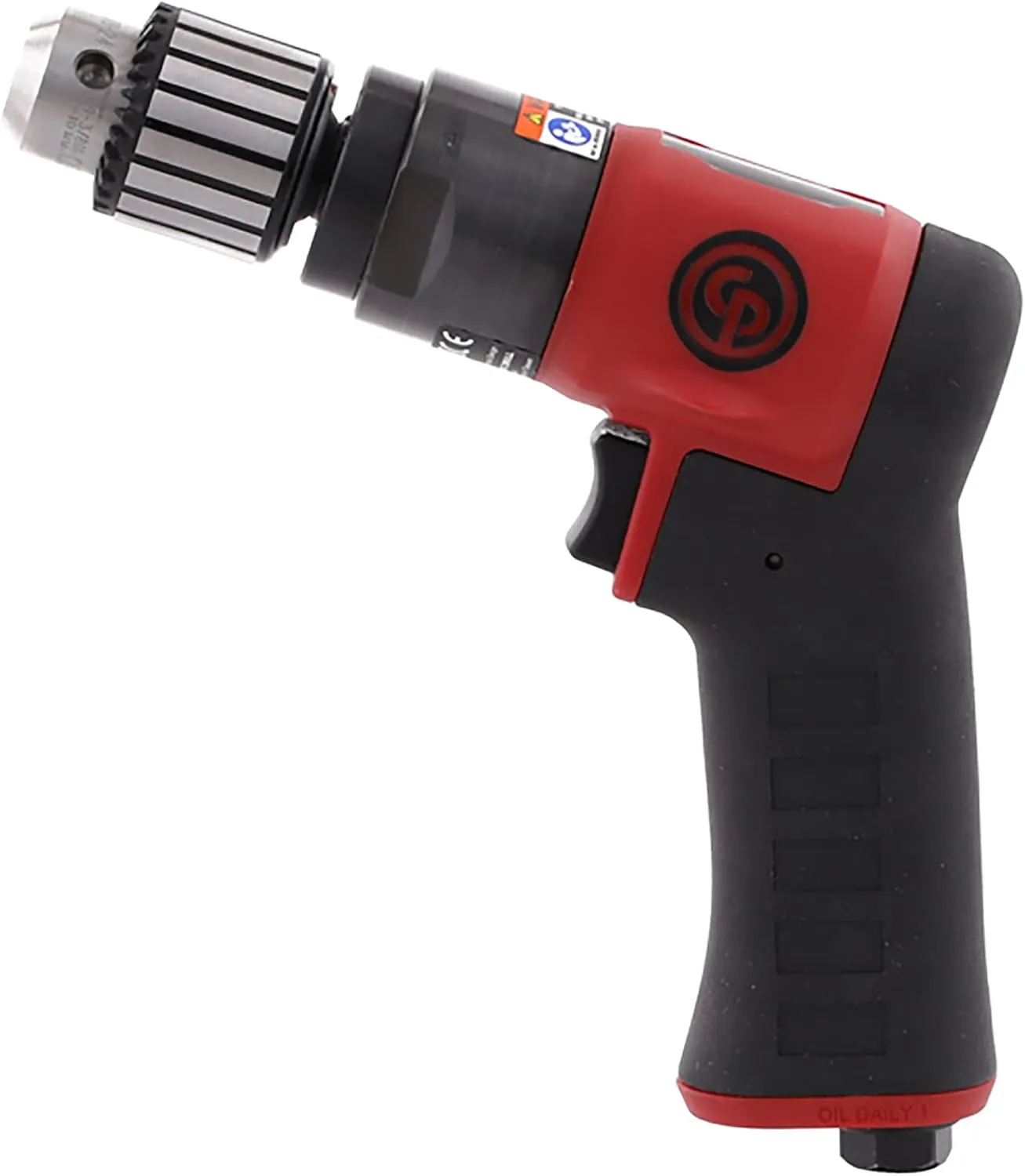 Chicago Pneumatic CP9790C - Air Power Drill, 3/8 Inch (10 mm), Keyed Chuck, Pistol Handle, 0.48 HP / 360 W, Stall Torque 4.1 ft. lbf / 5.5 NM, 2100 RPM, Hand Drill, Power Tools & Home Improvement