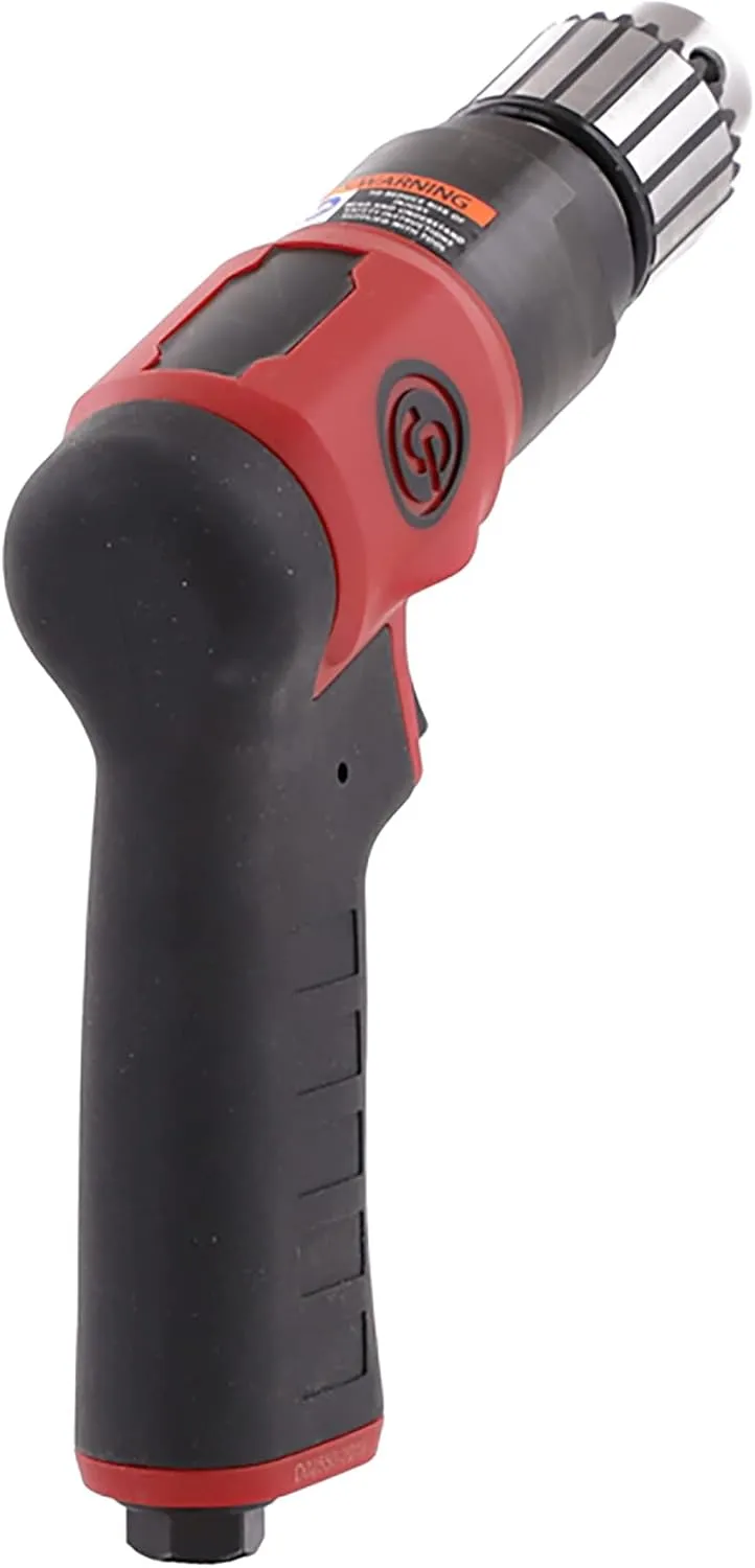 Chicago Pneumatic CP9790C - Air Power Drill, 3/8 Inch (10 mm), Keyed Chuck, Pistol Handle, 0.48 HP / 360 W, Stall Torque 4.1 ft. lbf / 5.5 NM, 2100 RPM, Hand Drill, Power Tools & Home Improvement