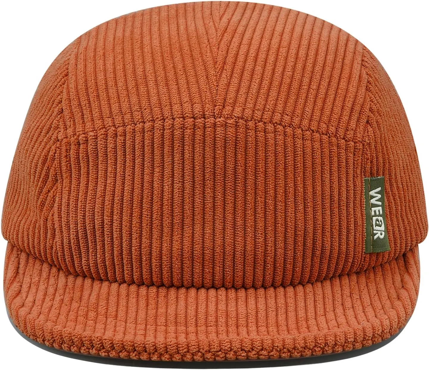Clakllie Corduroy 5 Panel Hat Short Brim Baseball Cap Urban Street Flat Bill Hats Cooling Trucker Hats Snapback Fitted Cap