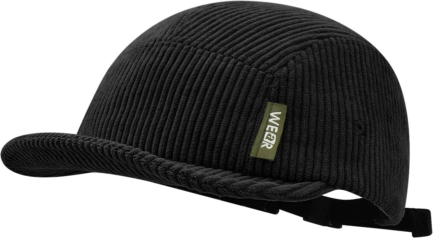 Clakllie Corduroy 5 Panel Hat Short Brim Baseball Cap Urban Street Flat Bill Hats Cooling Trucker Hats Snapback Fitted Cap