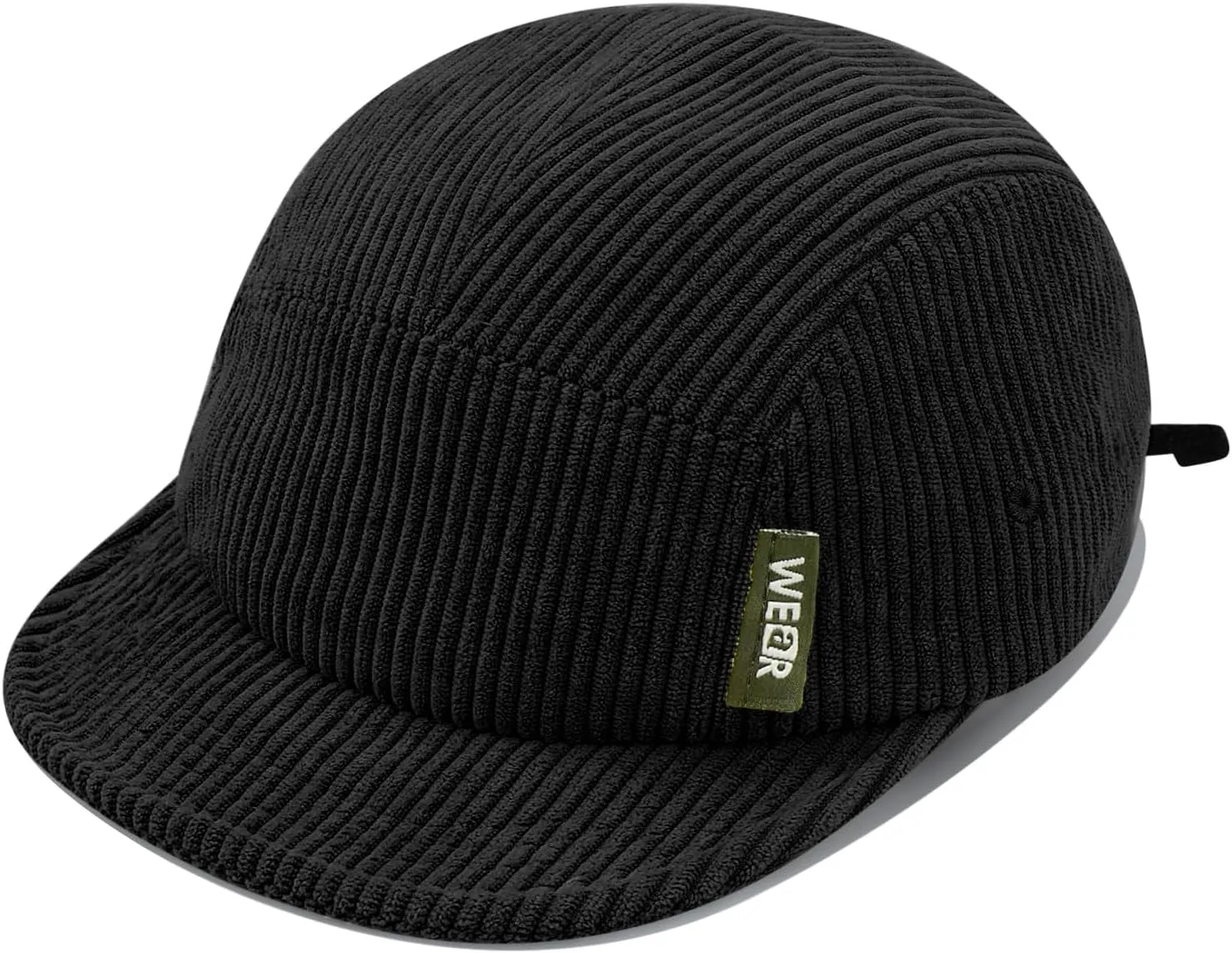 Clakllie Corduroy 5 Panel Hat Short Brim Baseball Cap Urban Street Flat Bill Hats Cooling Trucker Hats Snapback Fitted Cap