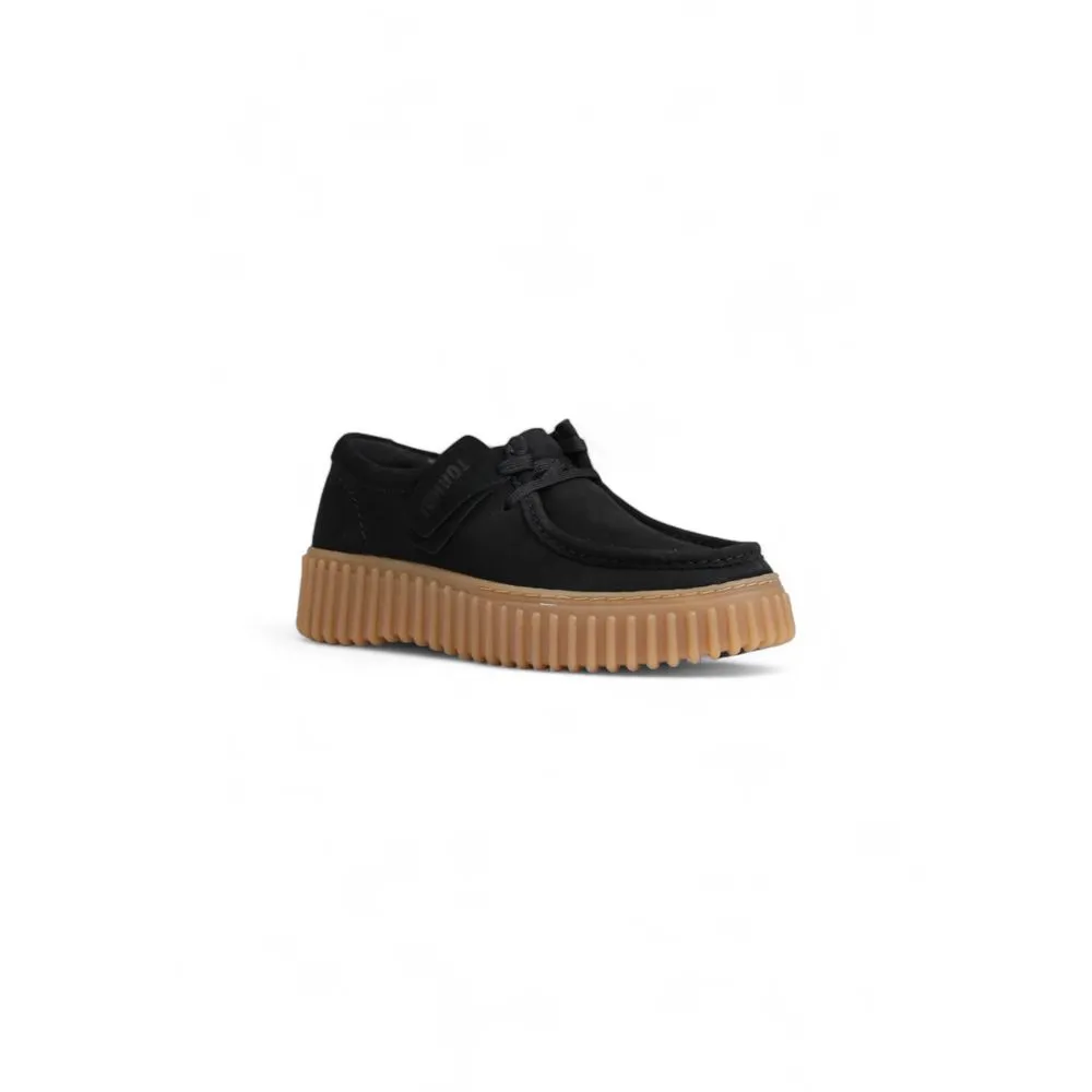 Clarks Black Suede Leather Flat Shoe