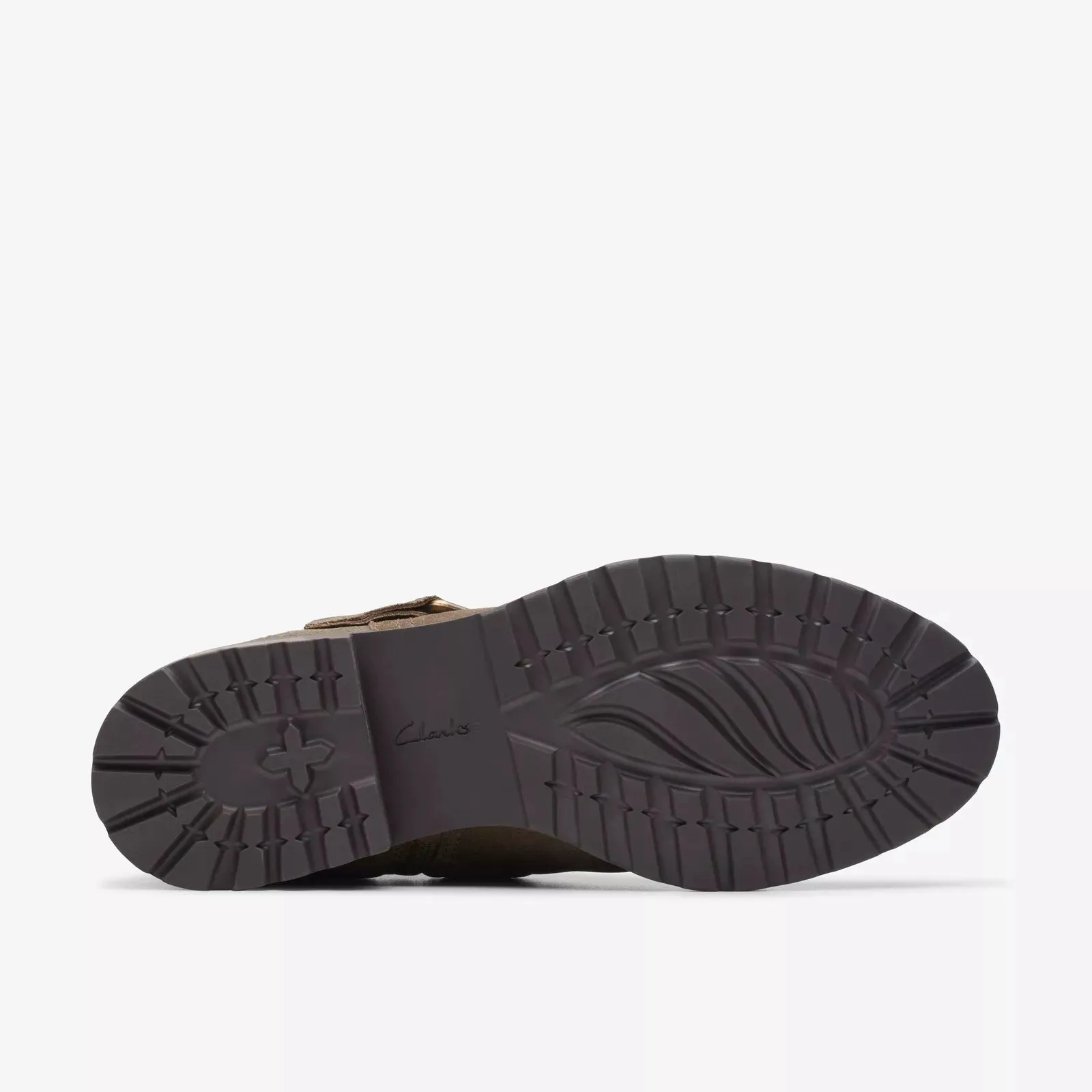 Clarks Women's Aspra Buckle Dark Olive Suede