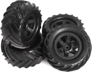 Compatible with Trxs for E-Revo for MJX for 16207 for SCY for HBX 1/16 RC Car Parts 90mm for Monster Truck for Buggy Tires Wheel 12mm Hex RC Wheel Tires