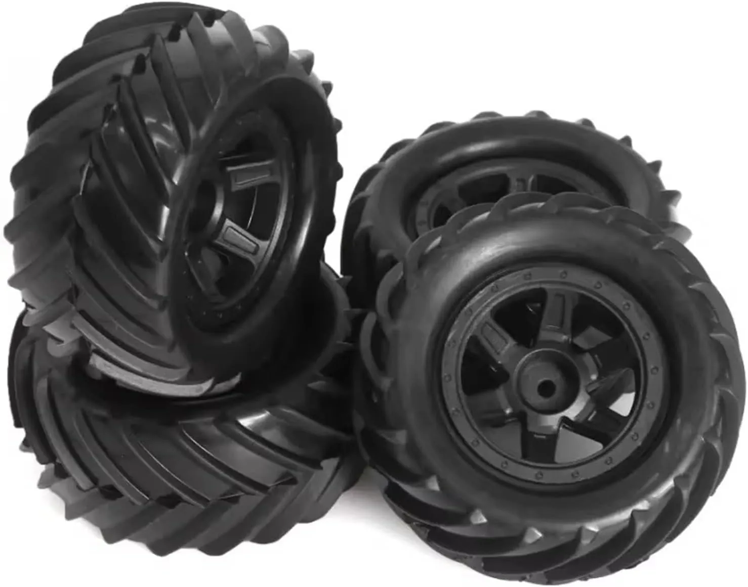 Compatible with Trxs for E-Revo for MJX for 16207 for SCY for HBX 1/16 RC Car Parts 90mm for Monster Truck for Buggy Tires Wheel 12mm Hex RC Wheel Tires
