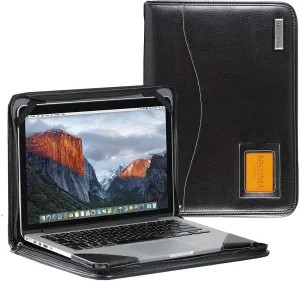 Contour Series - Black Heavy Duty Leather Protective Case - Compatible with Lenovo 300e Winbook