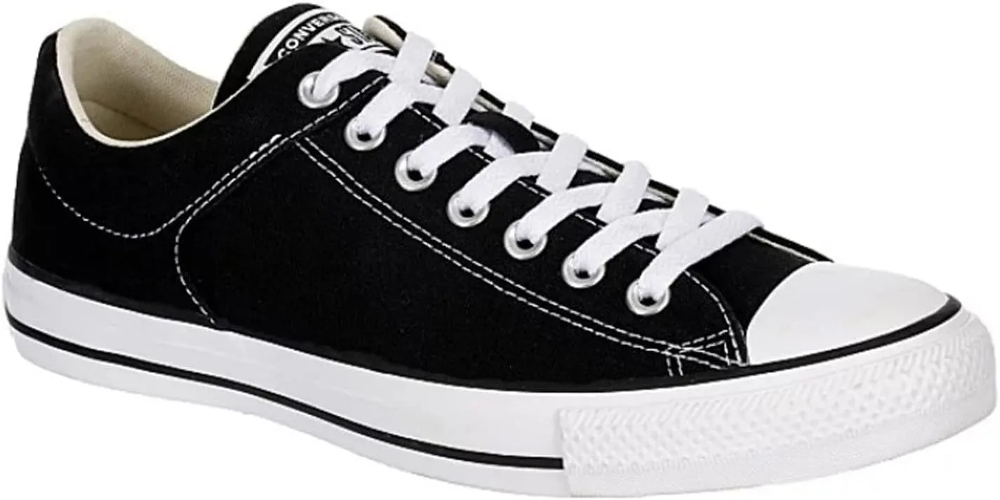 Converse Unisex Chuck Taylor High Street Canvas Sneaker - Lace up Closure Style - Black White 10.5