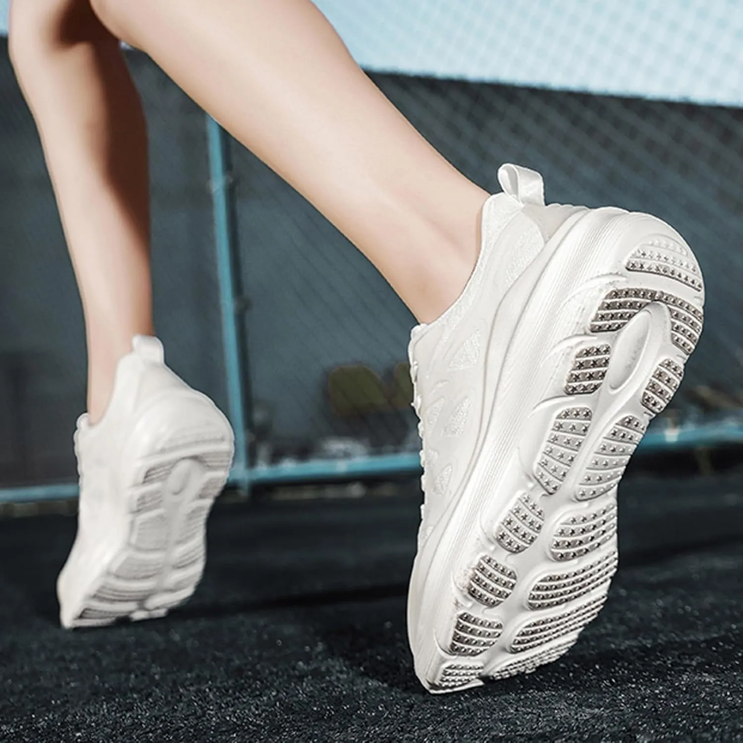 Couples Fashion Mesh Solid Color Breathable Sneakers Temperament Comfortable Running Shoes Sneaker Boots Men S