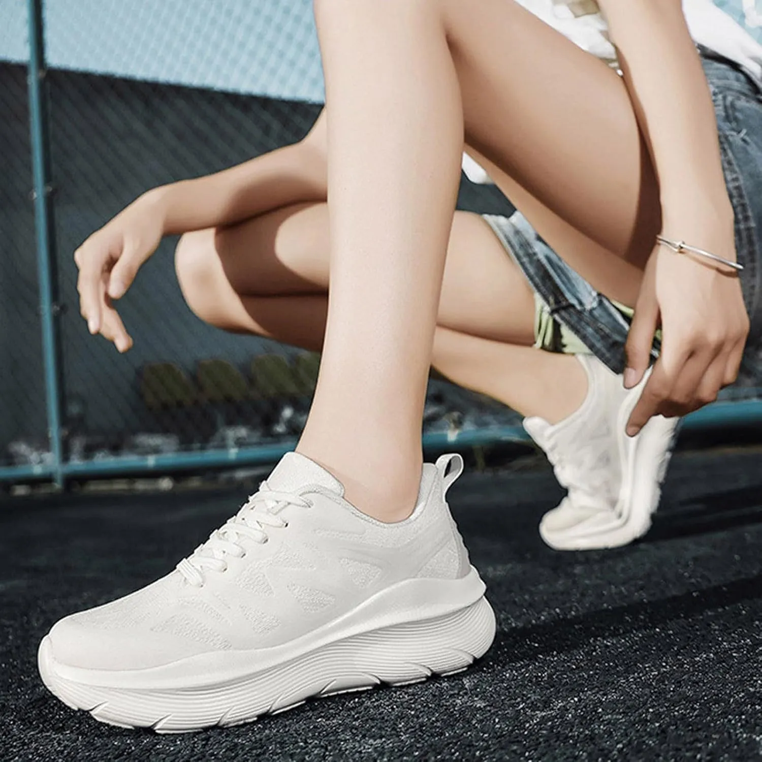 Couples Fashion Mesh Solid Color Breathable Sneakers Temperament Comfortable Running Shoes Sneaker Boots Men S