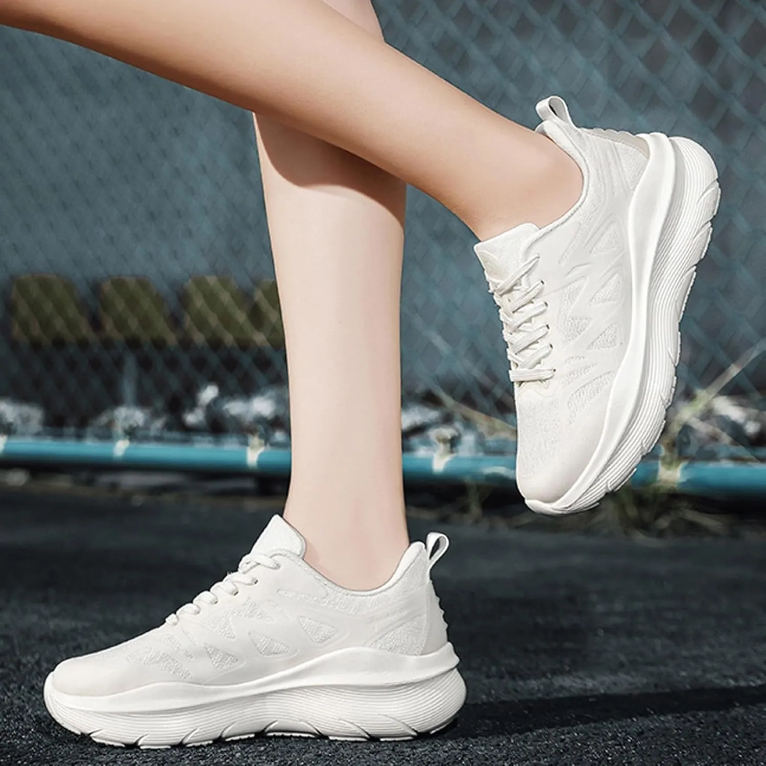 Couples Fashion Mesh Solid Color Breathable Sneakers Temperament Comfortable Running Shoes Sneaker Boots Men S