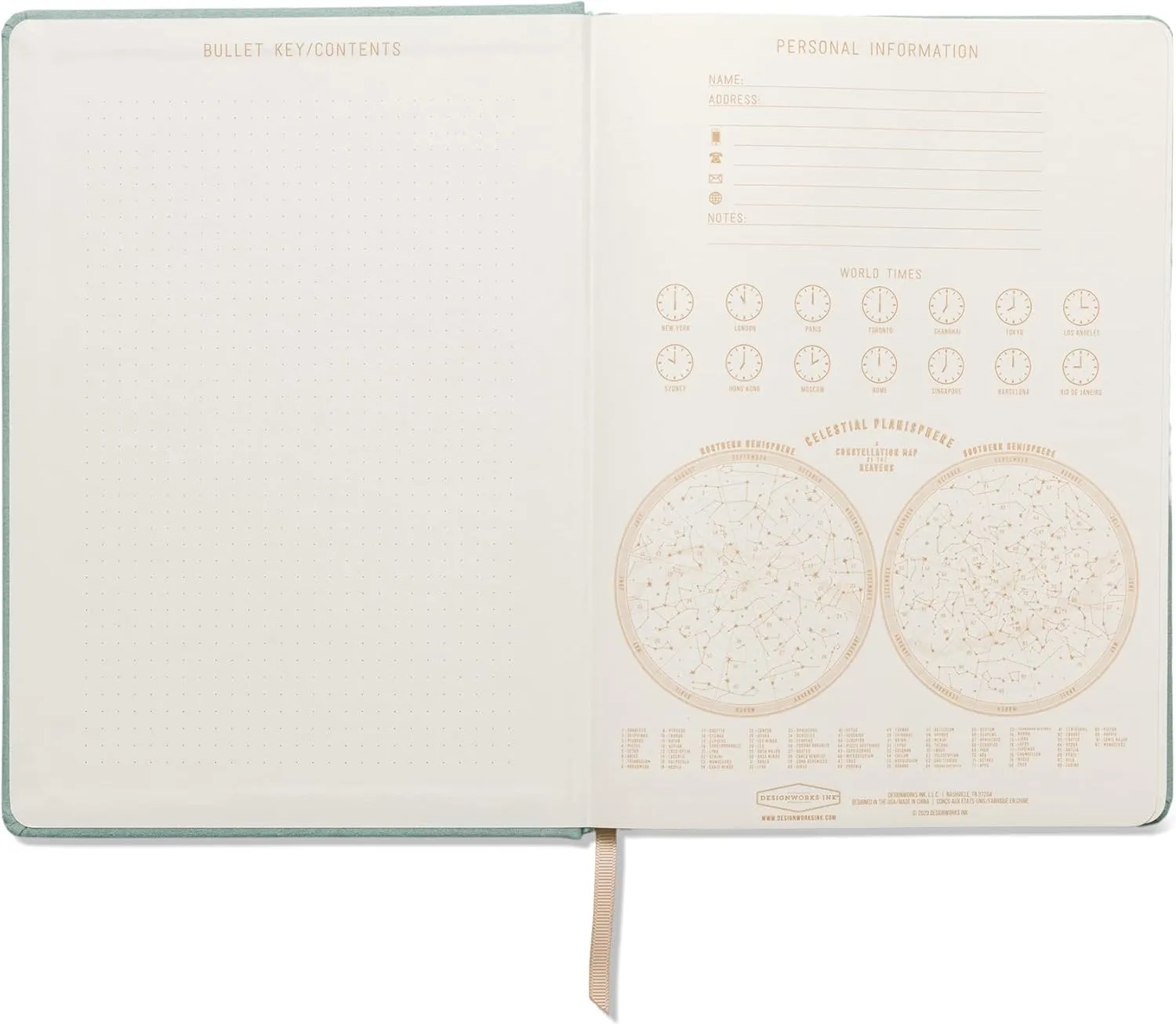 DesignWorks Ink Mineralogy Green Crystal 7.5" x 10.25" Jumbo Journal Notebook with Vegan Suede Cover, Gold Accents, Lined Pages, Ribbon Marker for Work, Writing, Journaling