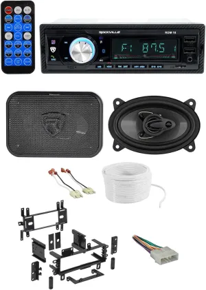 Digital Media Receiver Front 4x6 Speakers Wire Kits for 87-95 Jeep Wrangler YJ