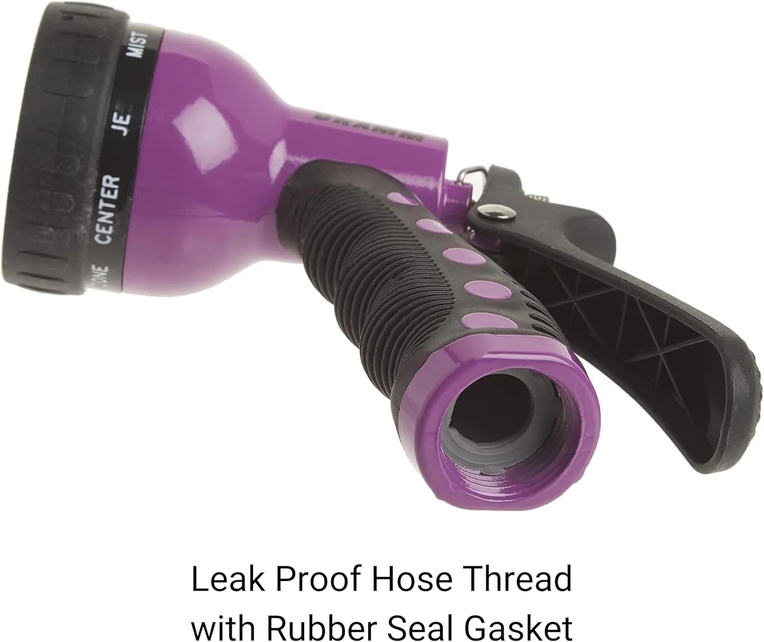 Dramm Revolver Heavy Duty 9 Pattern Quick Click Adjustable Garden Hose Spray Nozzle with Trigger Style Handle, for your Car, Boat, Deck, Sidewalk, Flowers and Young Trees, Red