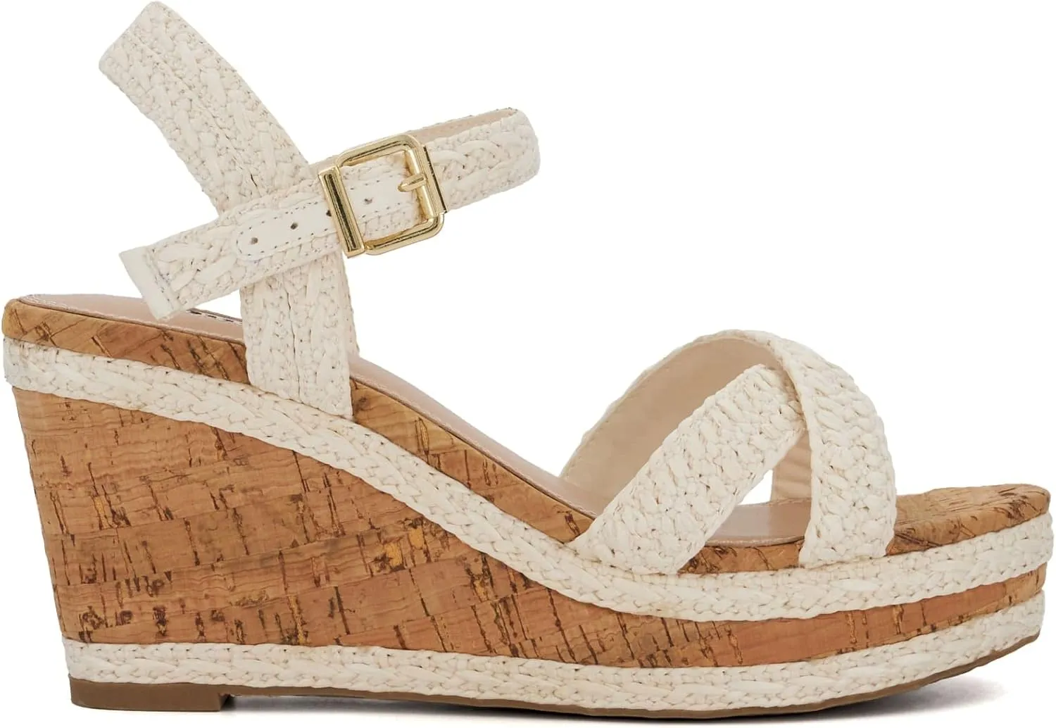 Dune London Women's Kelisa Wedge Sandal, White, 9