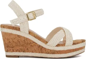 Dune London Women's Kelisa Wedge Sandal, White, 9