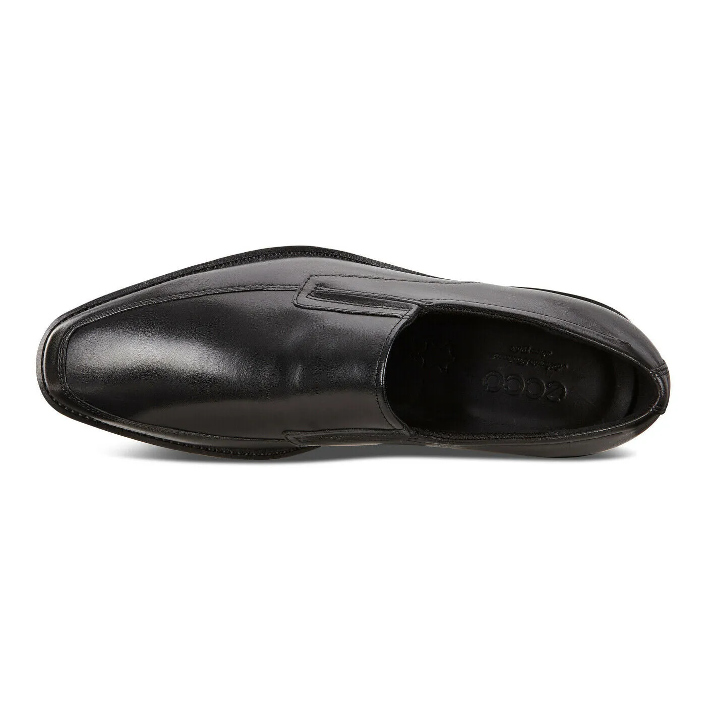 ECCO Men's 640734 Calcan Black Leather Comfort Slip On Dress Shoe