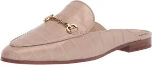Edelman French On Sam Fashion Worth the price Mules Linnie Customer-favorite Golden Rounded Accented Slip Toe Oak