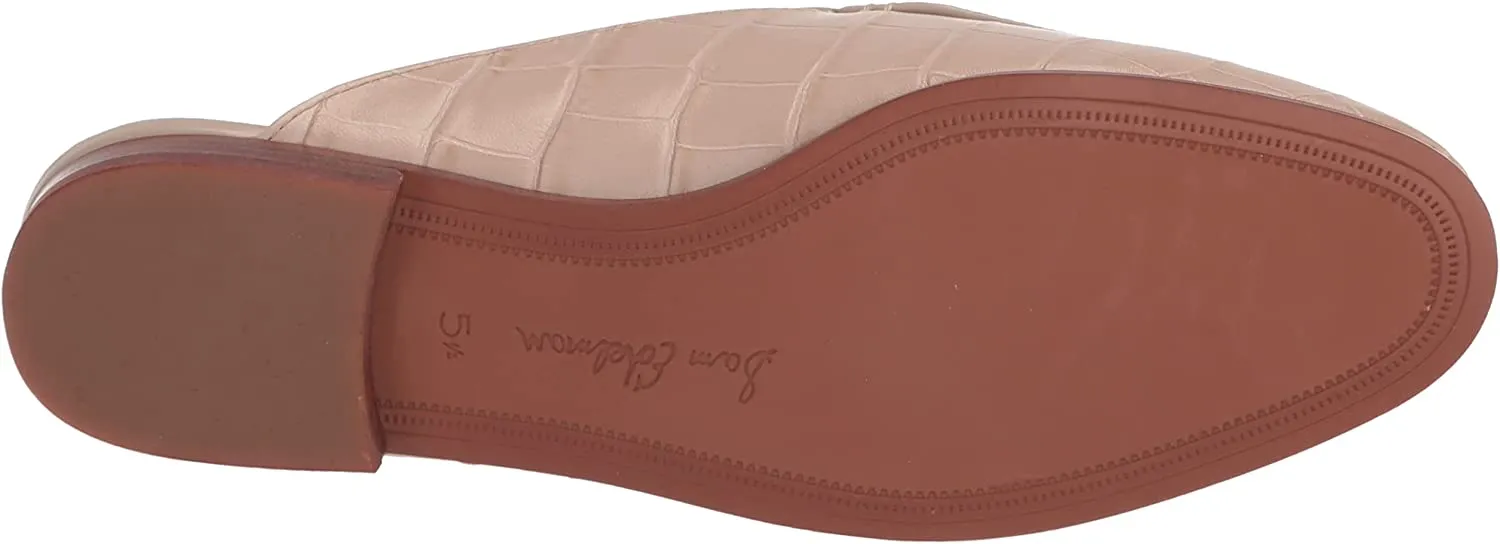 Edelman French On Sam Fashion Worth the price Mules Linnie Customer-favorite Golden Rounded Accented Slip Toe Oak