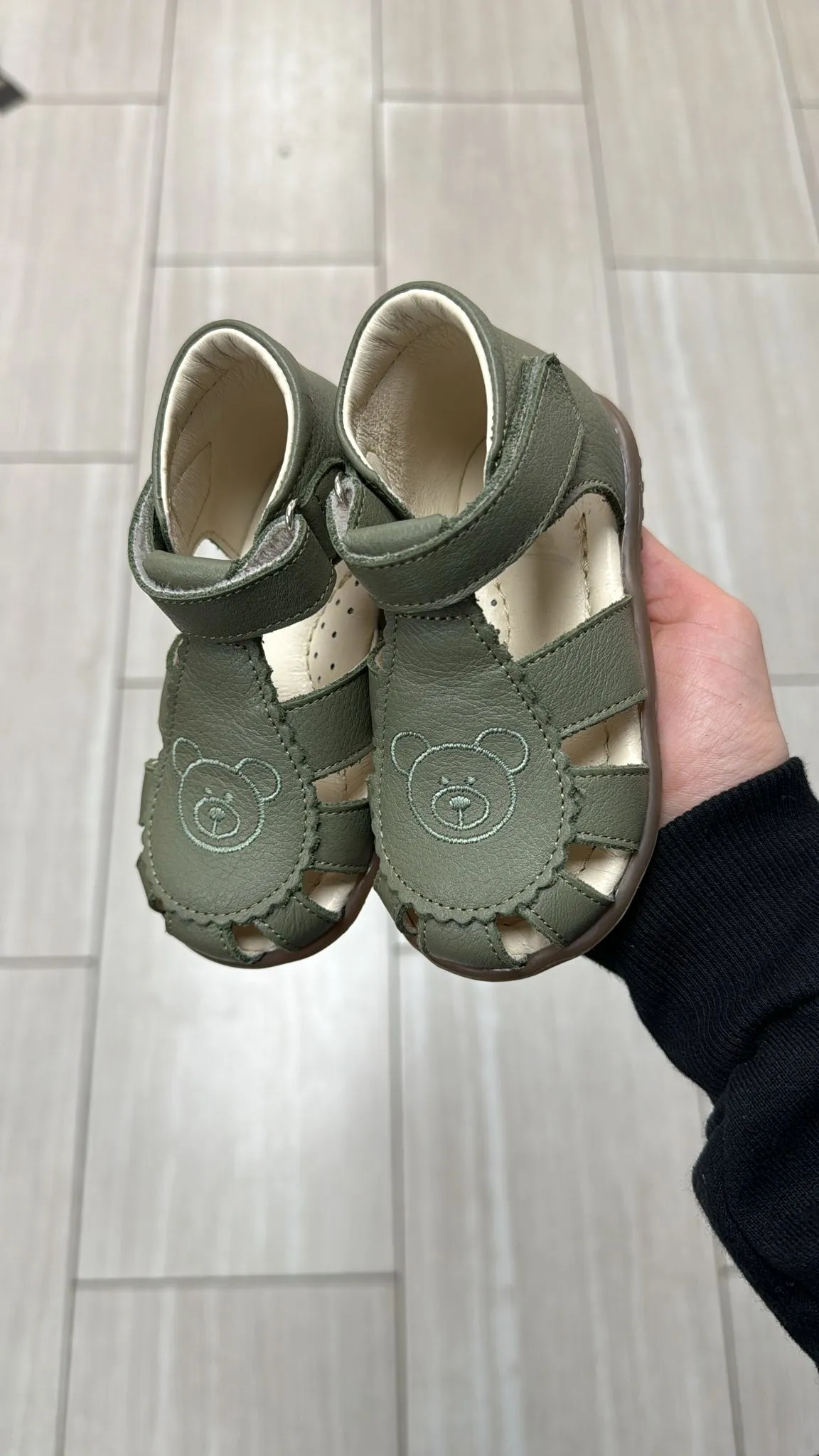Emel Forest Teddy Closed Toe Baby Sandal