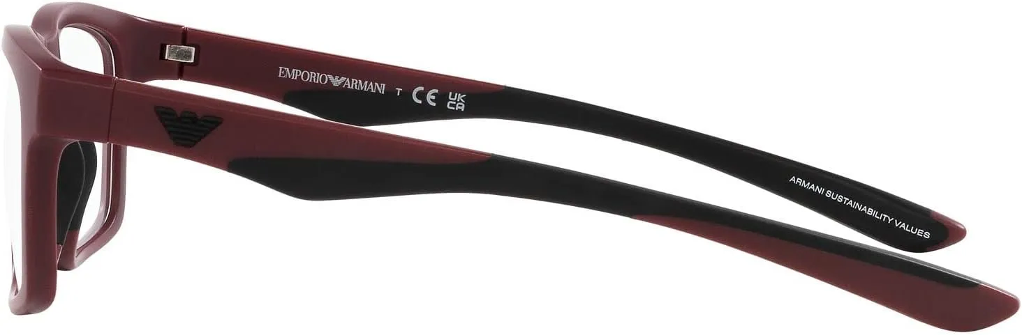 Emporio Armani Men's Ea3220u Universal Fit Rectangular Sunglasses