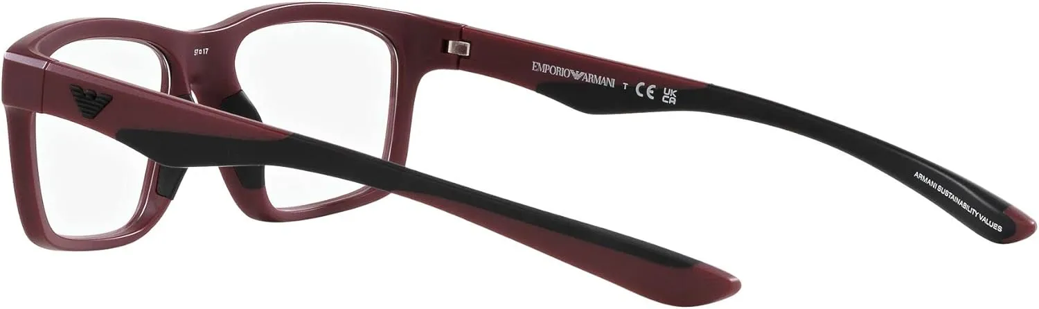Emporio Armani Men's Ea3220u Universal Fit Rectangular Sunglasses