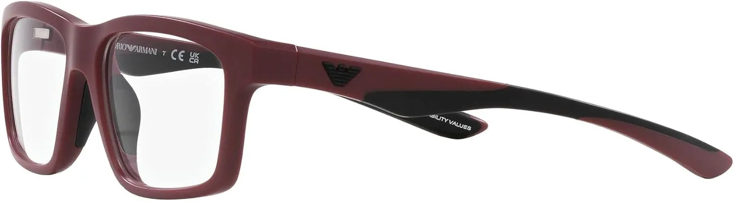 Emporio Armani Men's Ea3220u Universal Fit Rectangular Sunglasses