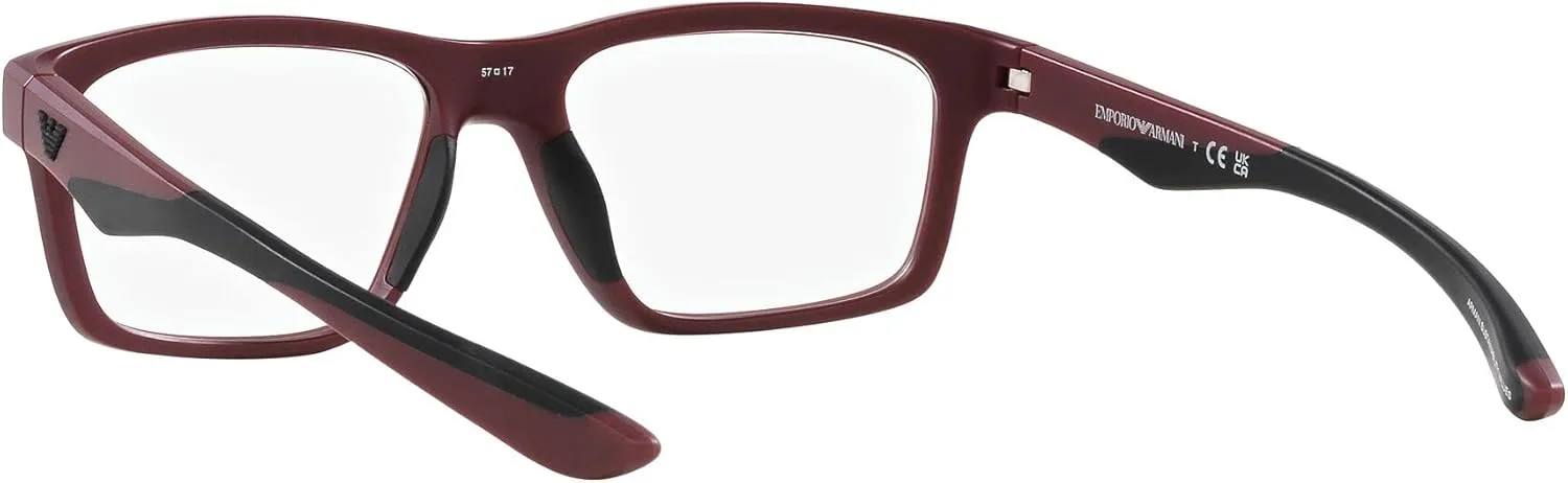 Emporio Armani Men's Ea3220u Universal Fit Rectangular Sunglasses