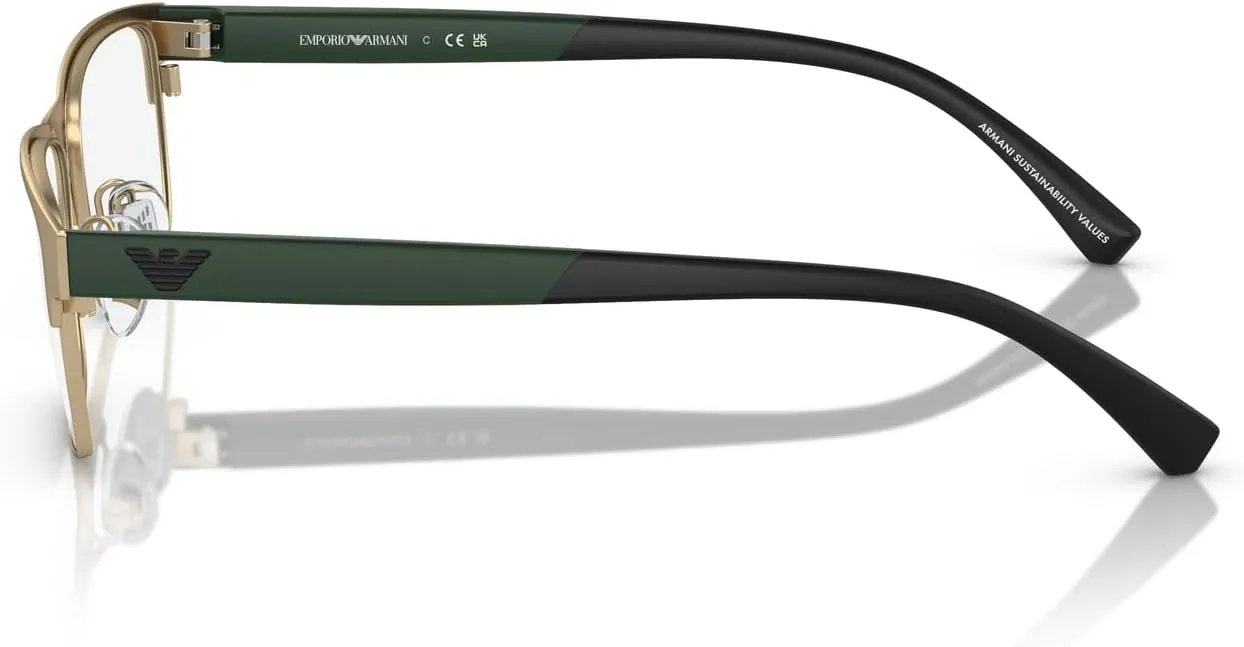 Emporio Armani Men's Ek1001 Rectangular Prescription Eyewear Frames