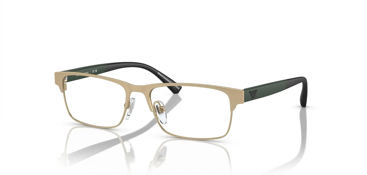 Emporio Armani Men's Ek1001 Rectangular Prescription Eyewear Frames