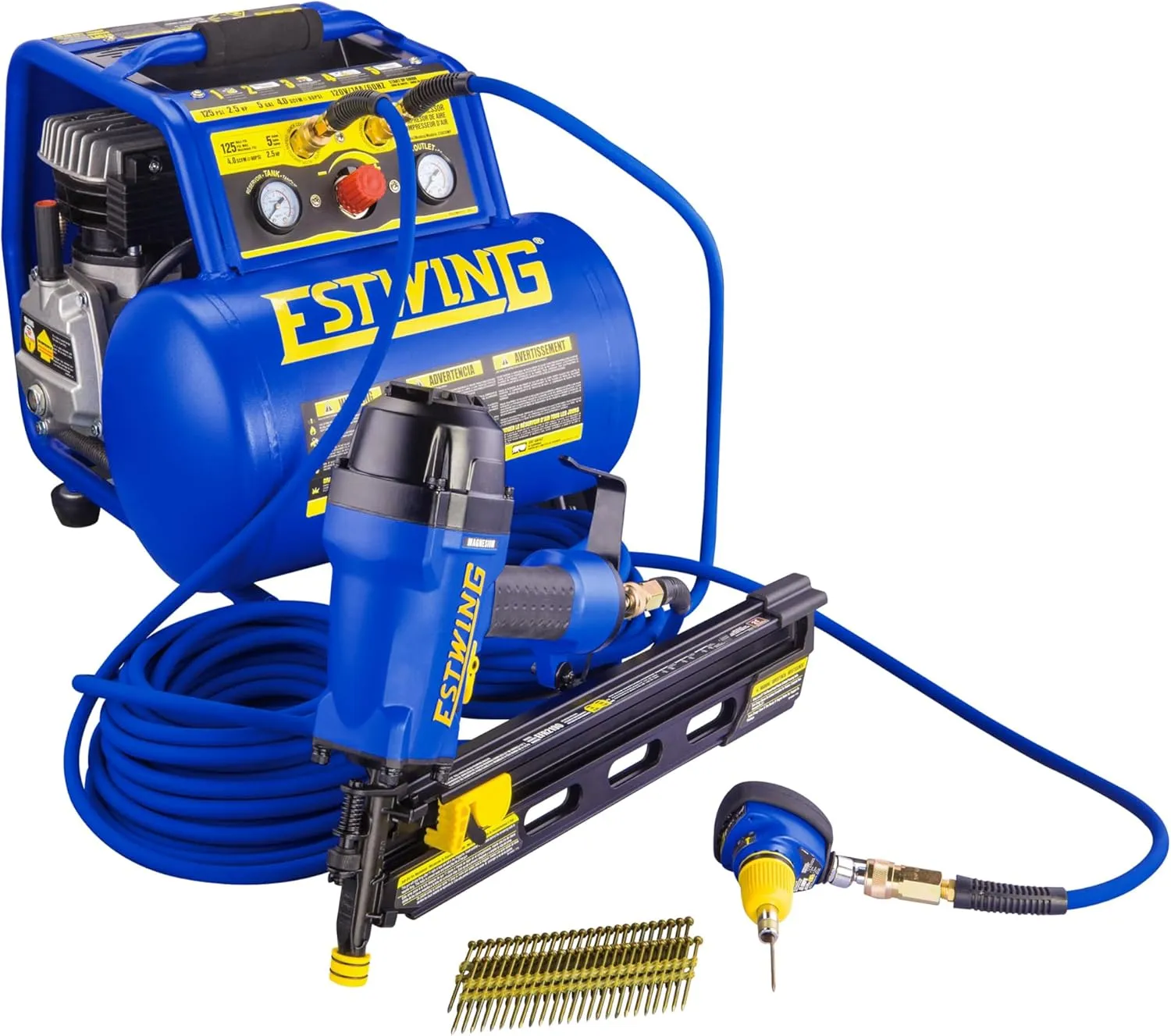 Estwing E14100PVCR 1/4" x 100' PVC/Rubber Hybrid Air Hose with Brass Fittings