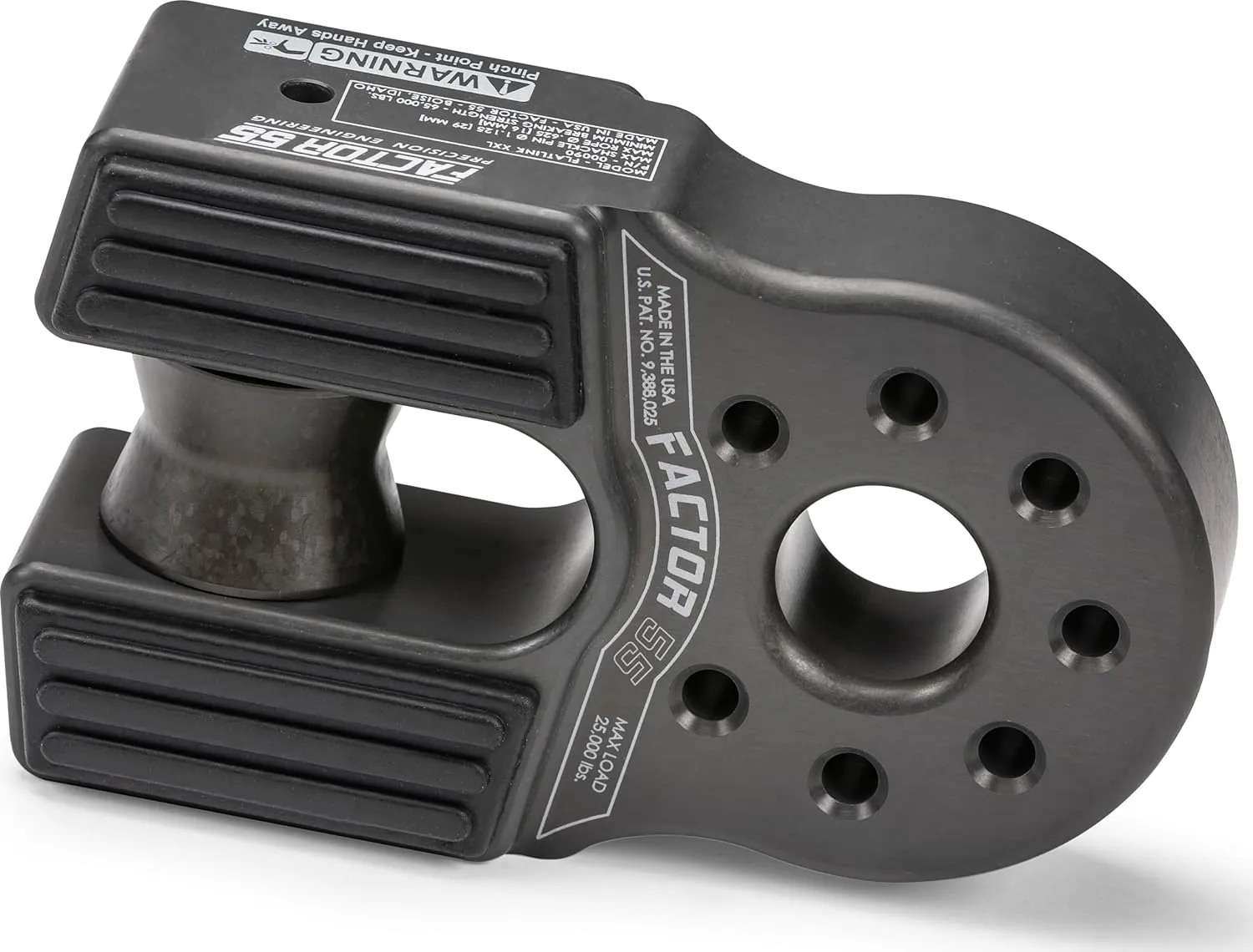 Factor 55 Flatlink XXL Shackle Mount Winch, Designed for use Steel or Synthetic Ropes up to 26,000 lbs - Gray