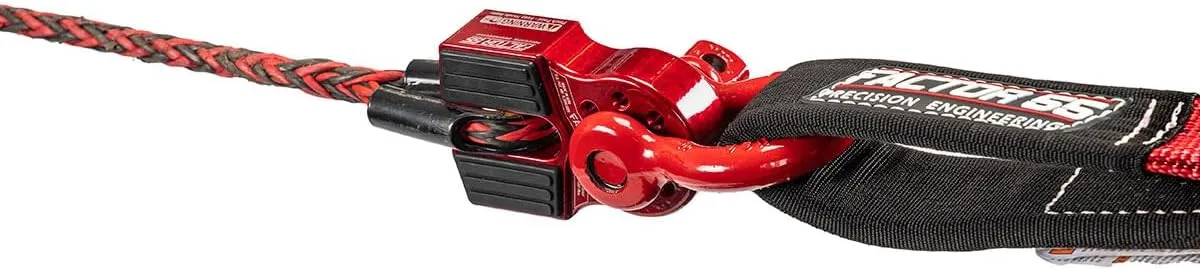 Factor55 00050-01 Flatlink Original Folding Winch Shackle Bracket Max Load Rating 16,000 lb Ultimate Failure Greater Than 40,000 lb Ideal for 4x4 Off Road Adventures – Red