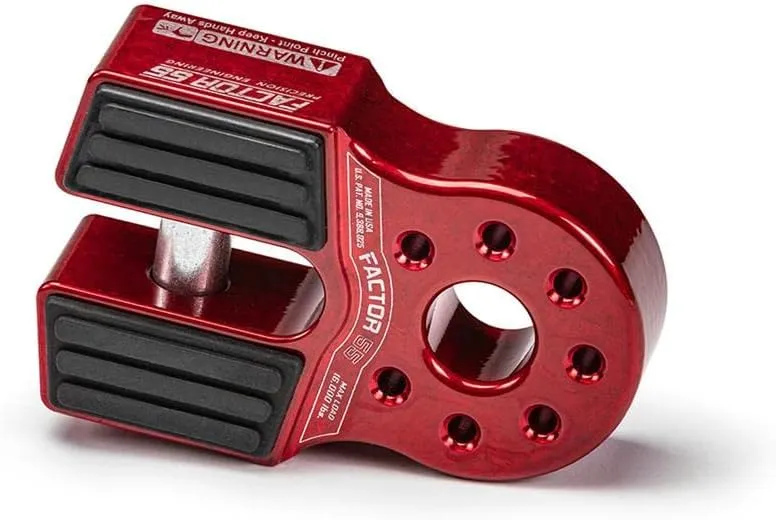Factor55 00050-01 Flatlink Original Folding Winch Shackle Bracket Max Load Rating 16,000 lb Ultimate Failure Greater Than 40,000 lb Ideal for 4x4 Off Road Adventures – Red
