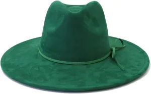 Fedora Hats for Women Man with Big Wide Brim Classic Suede Panama Hat Western Outdoor hat