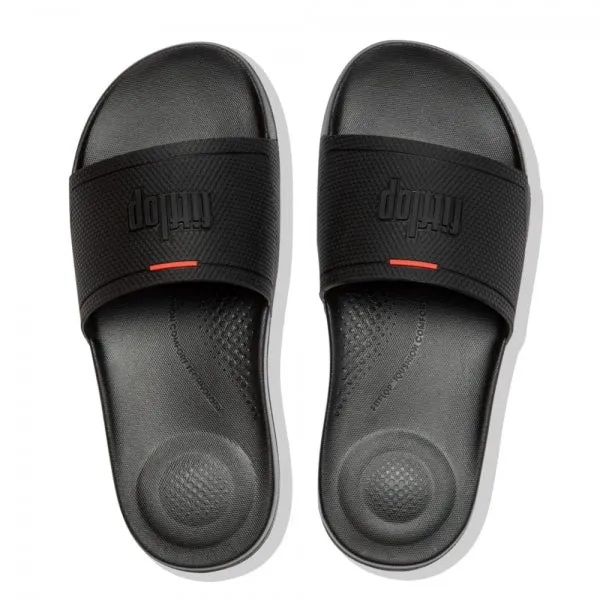 FitFlop IQUSHION SLIDE Womens Rubber Sandals All Black