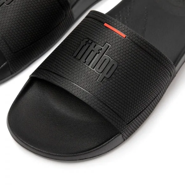 FitFlop IQUSHION SLIDE Womens Rubber Sandals All Black