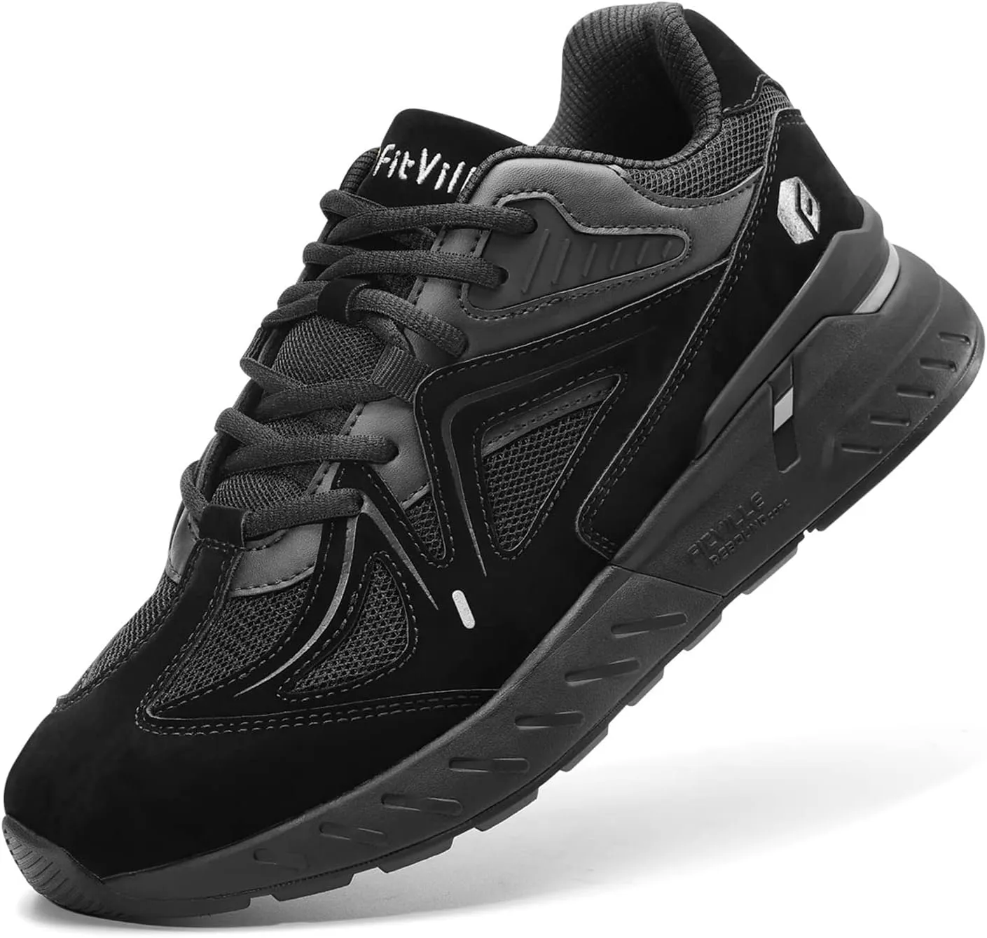 FitVille Extra Wide Walking Shoes for Men Wide Width Sneakers for Flat Feet Arch Fit Heel Pain Relief - Rebound Core