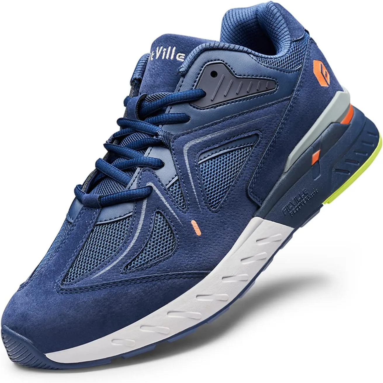 FitVille Extra Wide Walking Shoes for Men Wide Width Sneakers for Flat Feet Arch Fit Heel Pain Relief - Rebound Core