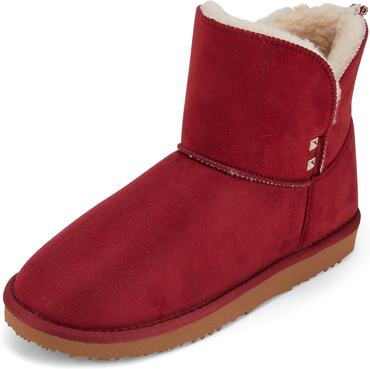Floopi Warm Winter Boots for Women- Classic Ankle Cut, Eco-Friendly Suede Exterior, Faux Fur- Plush Interior- Anti-Skid Flat Sole, Casual Everyday Wear