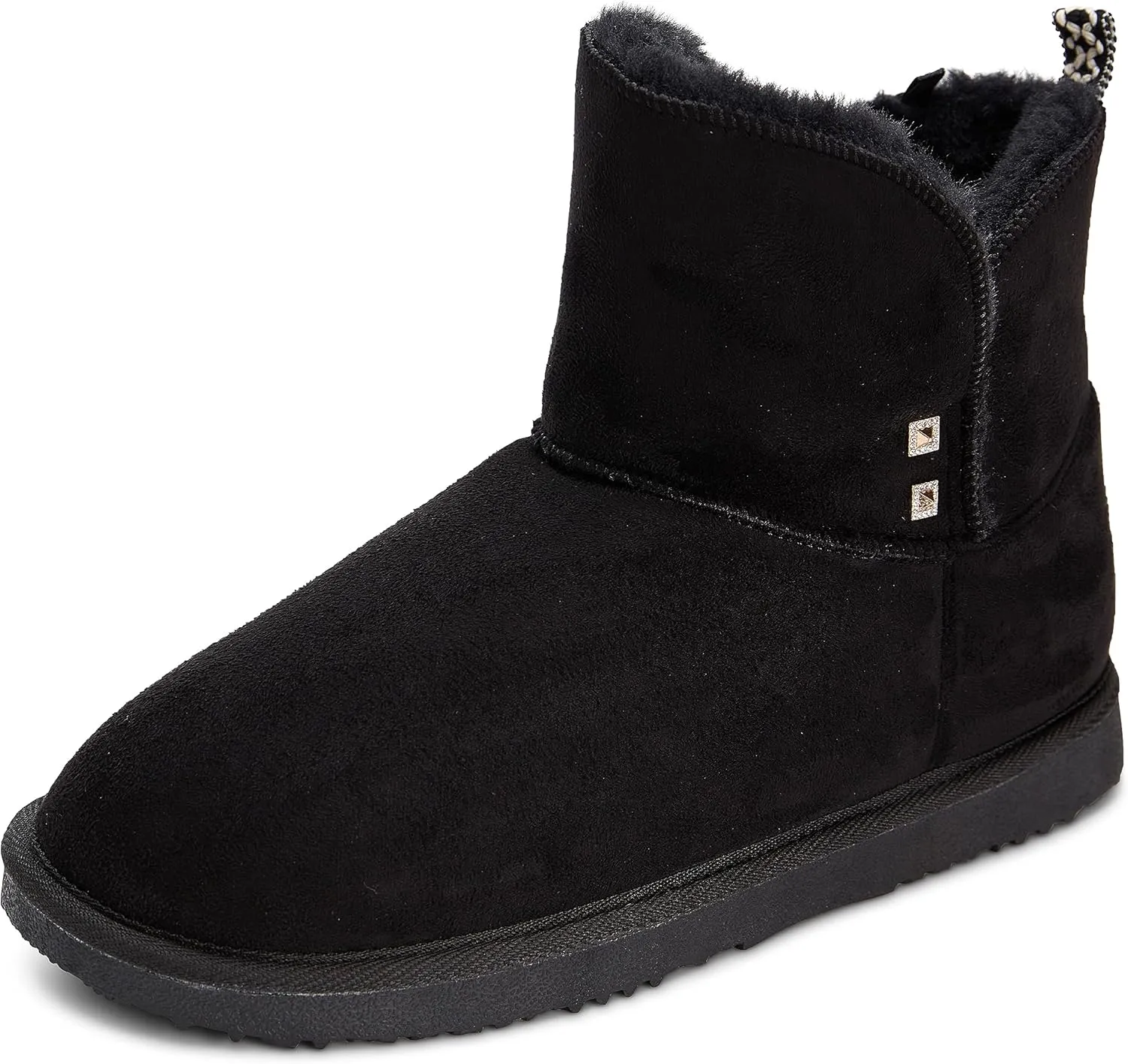Floopi Warm Winter Boots for Women- Classic Ankle Cut, Eco-Friendly Suede Exterior, Faux Fur- Plush Interior- Anti-Skid Flat Sole, Casual Everyday Wear