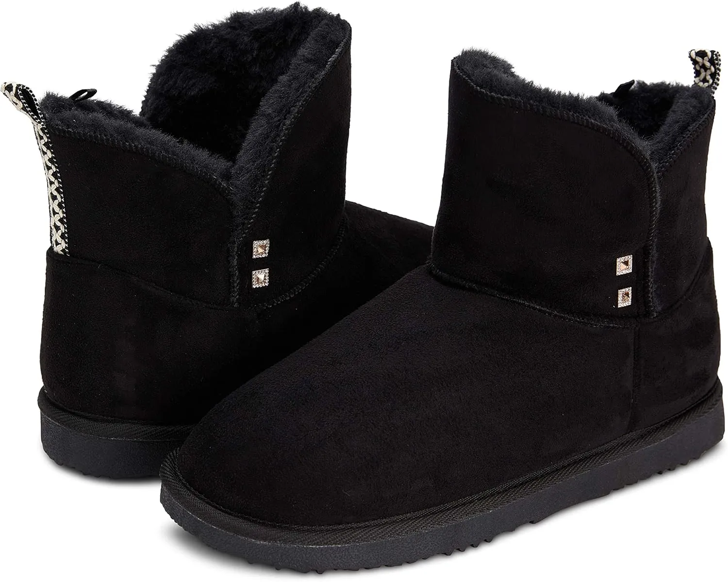 Floopi Warm Winter Boots for Women- Classic Ankle Cut, Eco-Friendly Suede Exterior, Faux Fur- Plush Interior- Anti-Skid Flat Sole, Casual Everyday Wear
