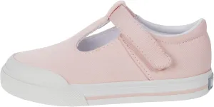 FOOTMATES Drew Mary Jane Flat T-Strap Girls Canvas Walking Sneakers with Custom-Fit Insoles, Slip-Resistant Vulcanized Outsoles