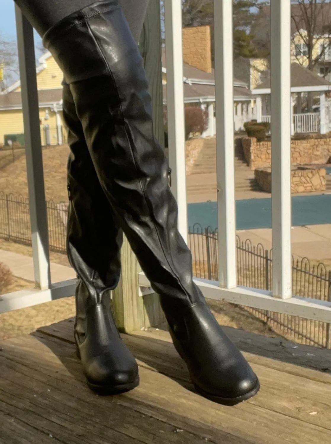 Forever Link Jalen-H4 Women's Over The Knee Thigh High Flat Boot