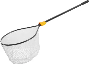 Frabill Conservation Slide Handle Net | Teardrop Hoop Size: 20" X 23" | Sliding Handle: 36" | Netting: Tangle-Free Micromesh | Net Depth: 13",Black/Yellow