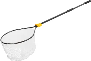 Frabill Conservation Telescoping Handle Net | Teardrop Hoop Size: 21" X 24" | Telescoping Handle: 35-60"| Net Depth: 13",Black/Yellow
