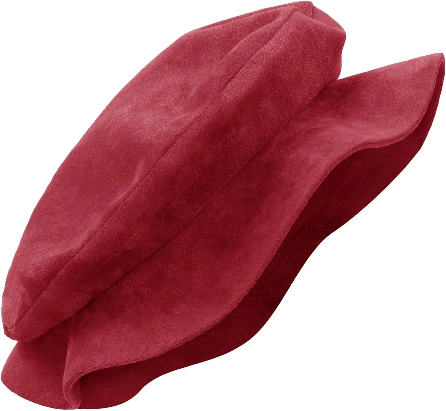 FURPHI Medieval Tudor Flat Cap Faux Suede Beret Hat Renaissance Festival Costume Accessories for Men Women