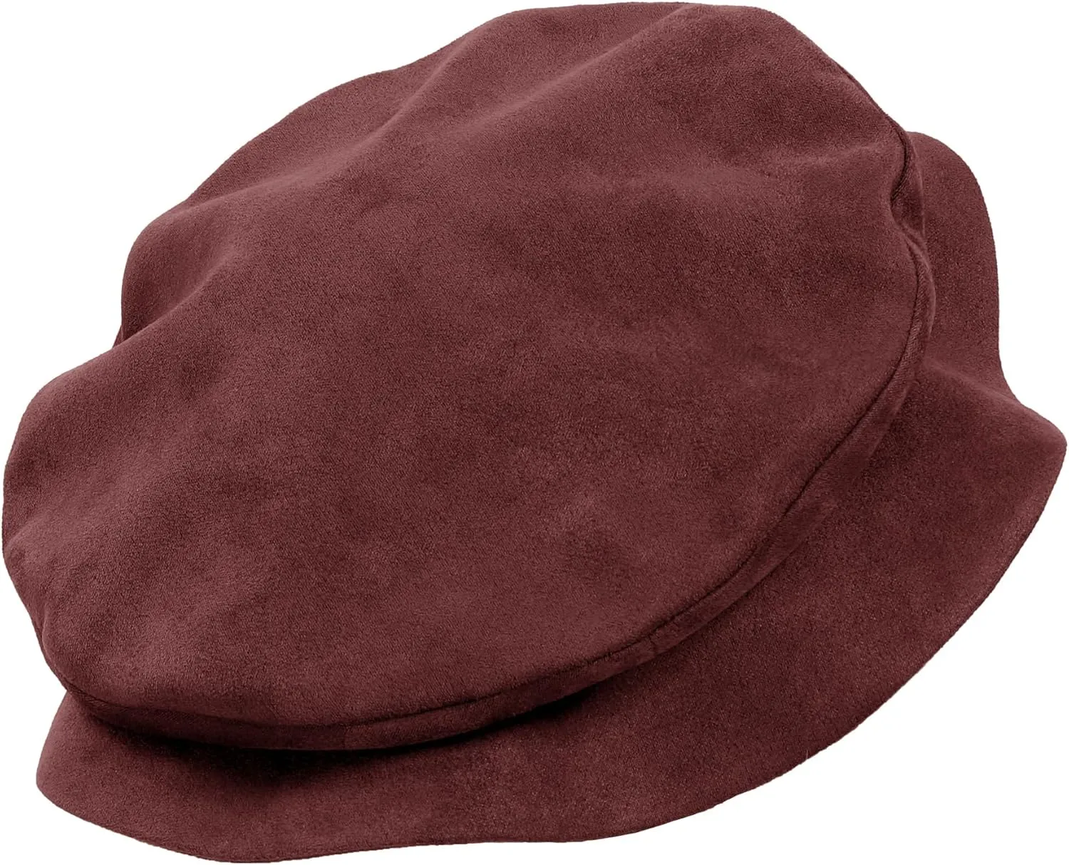 FURPHI Medieval Tudor Flat Cap Faux Suede Beret Hat Renaissance Festival Costume Accessories for Men Women