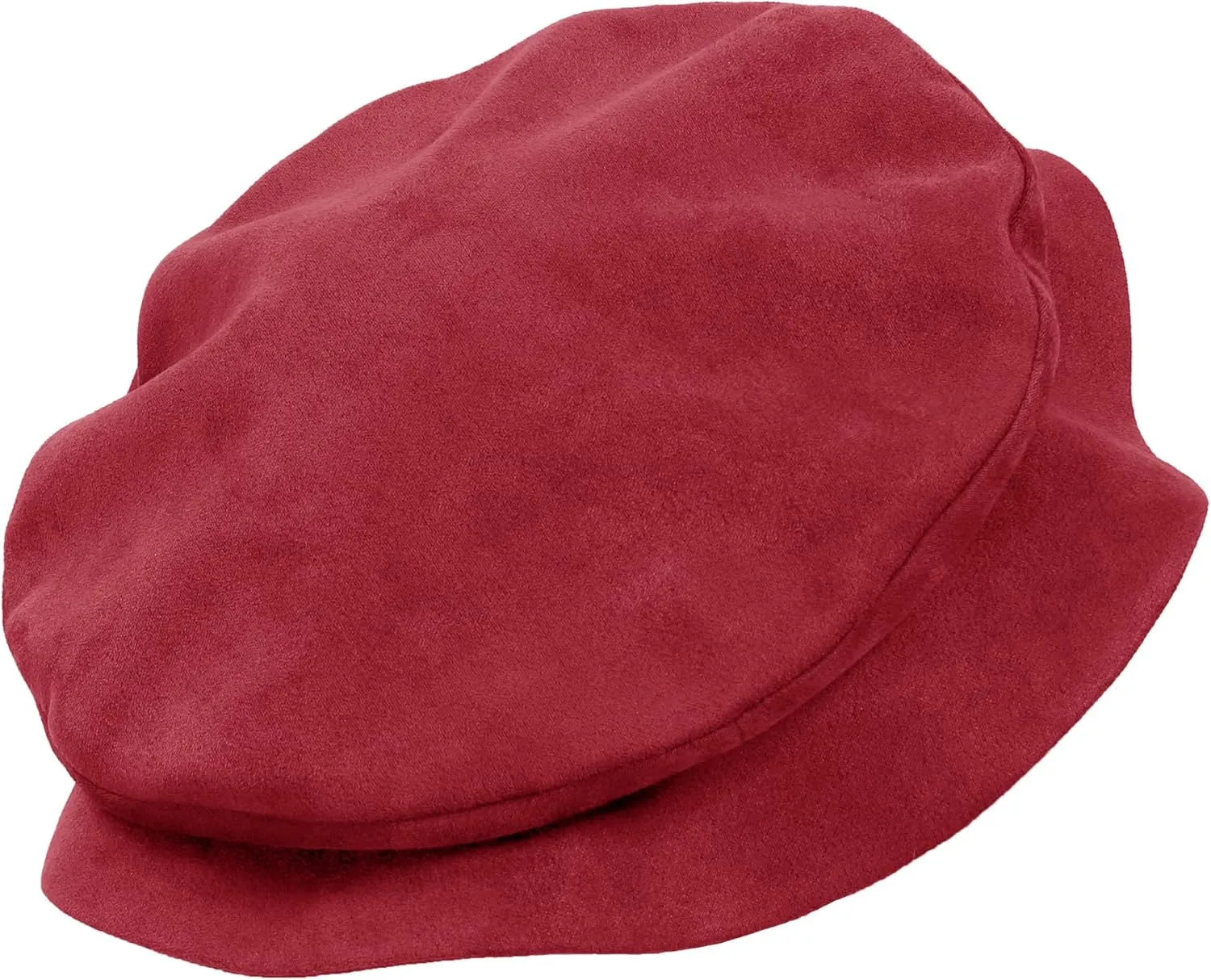 FURPHI Medieval Tudor Flat Cap Faux Suede Beret Hat Renaissance Festival Costume Accessories for Men Women